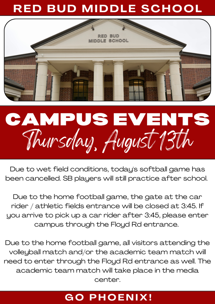 This flyer tells the same information as in the post but features a photo of the front of the school.