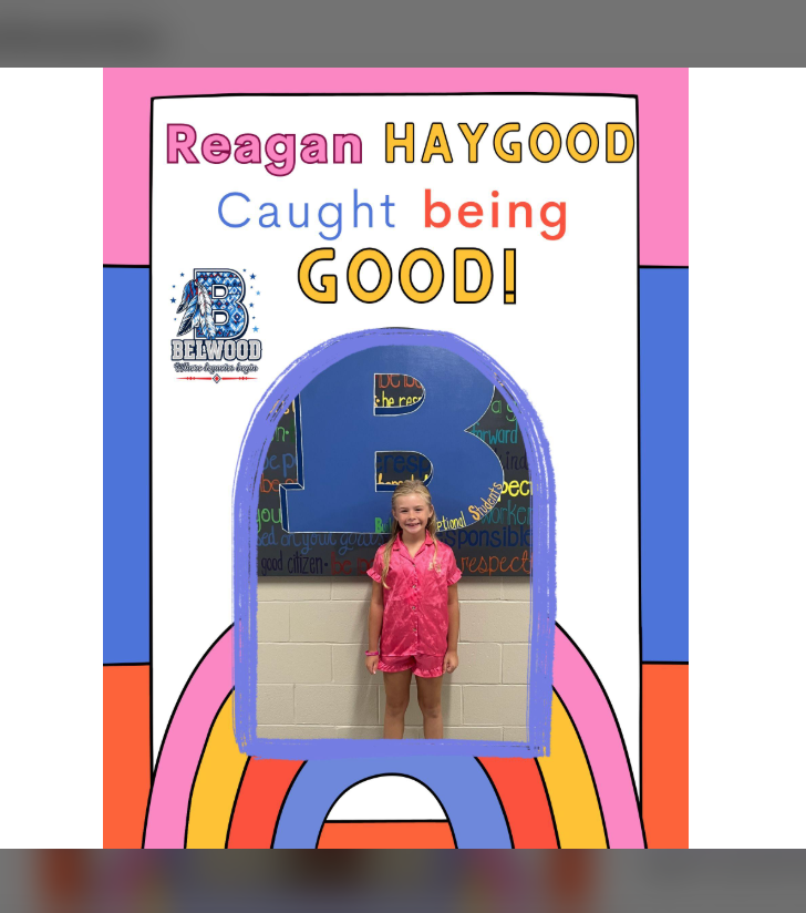 Student caught being good!