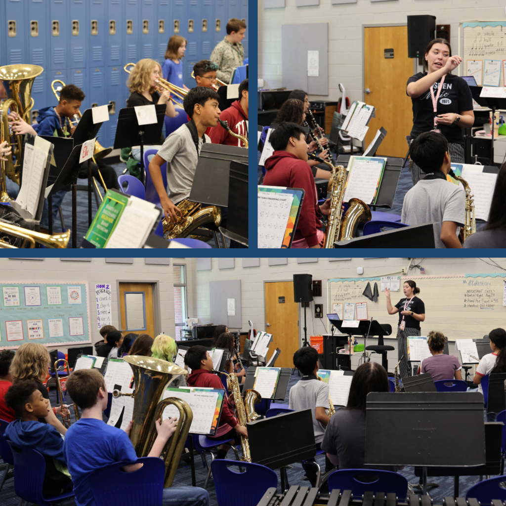 AMS band students playing