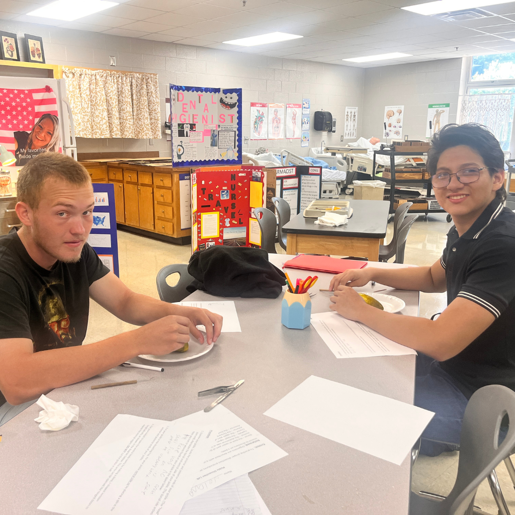 Mrs. Lee's Essentials class has been learning all about directional and regional terms this week as it relates to the body. Today, they are using pickles to dissect while utilizing the terms we are studying