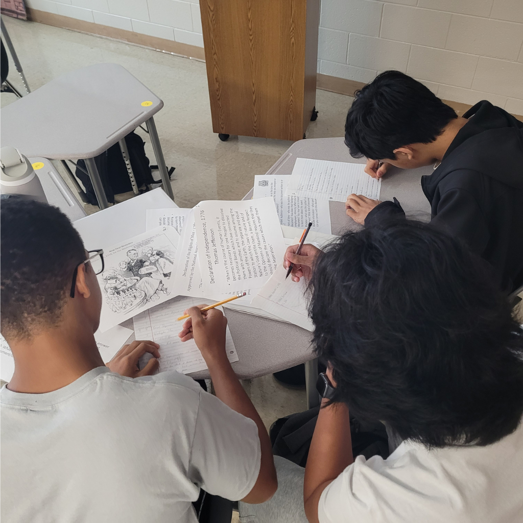 For Unplugged Wednesday, students in Mr. Skiffen's AP World History class used the "HIPPO" method to source important documents that they have ready from 9th grade and now. Students looked at excerpts from the Declaration of Independence, the Preamble of the Constitution, and the Declaration of the Rights of Man from the French Revolution to learn about historical context, intended audience, purpose, point of view, and information outside the documents. This information will help students on their Document Based Questions on the AP Exam in the Spring!"
