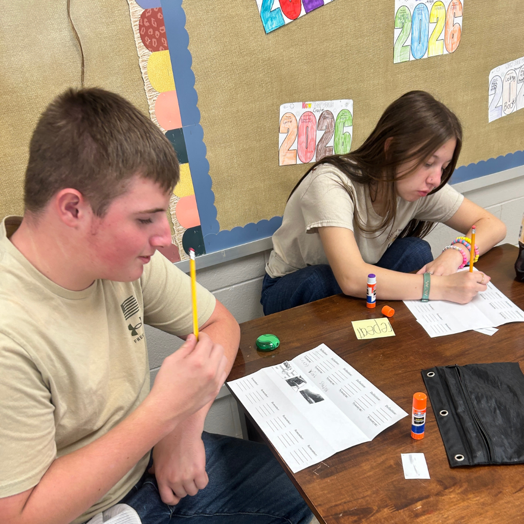 For Unplugged Wednesday, Mrs. Freeman’s literature students engaged in a hands-on vocabulary development activity using the Read/Cover/Remember/Retell strategy.