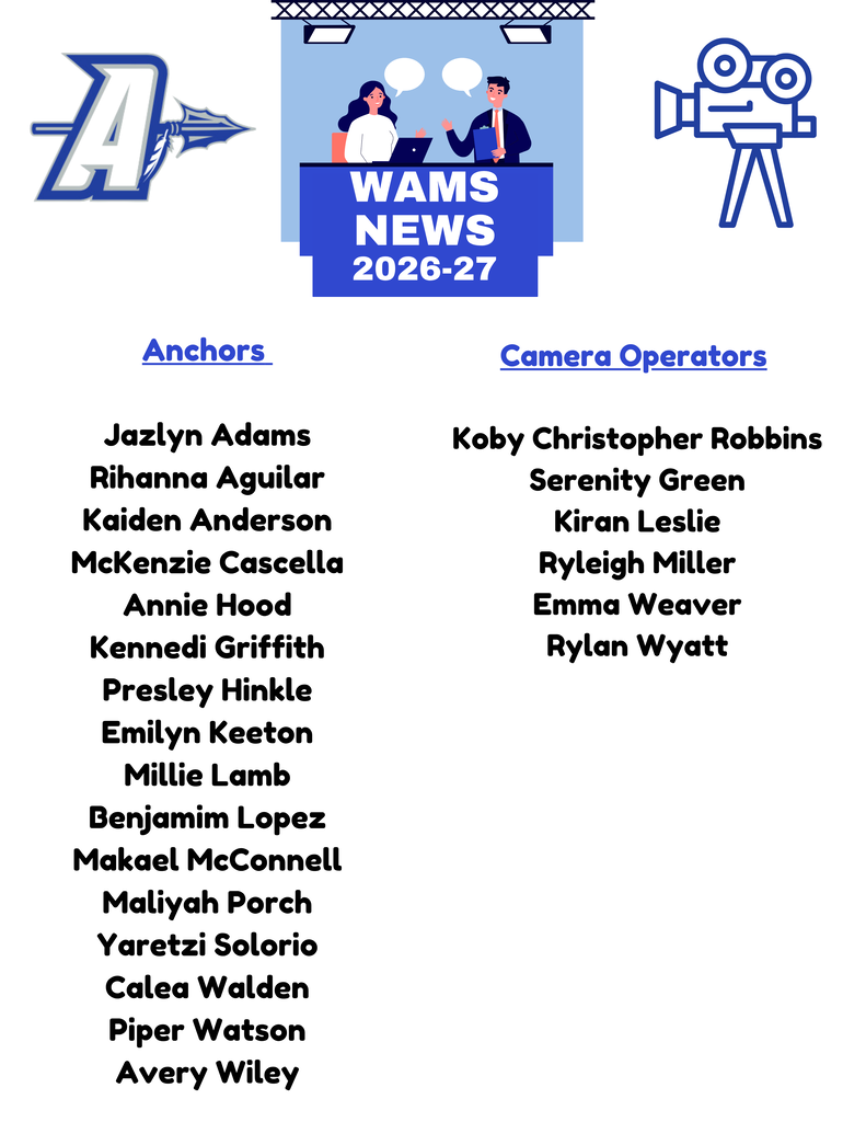 Congratulations to the 2026-27 WAMS News Team!