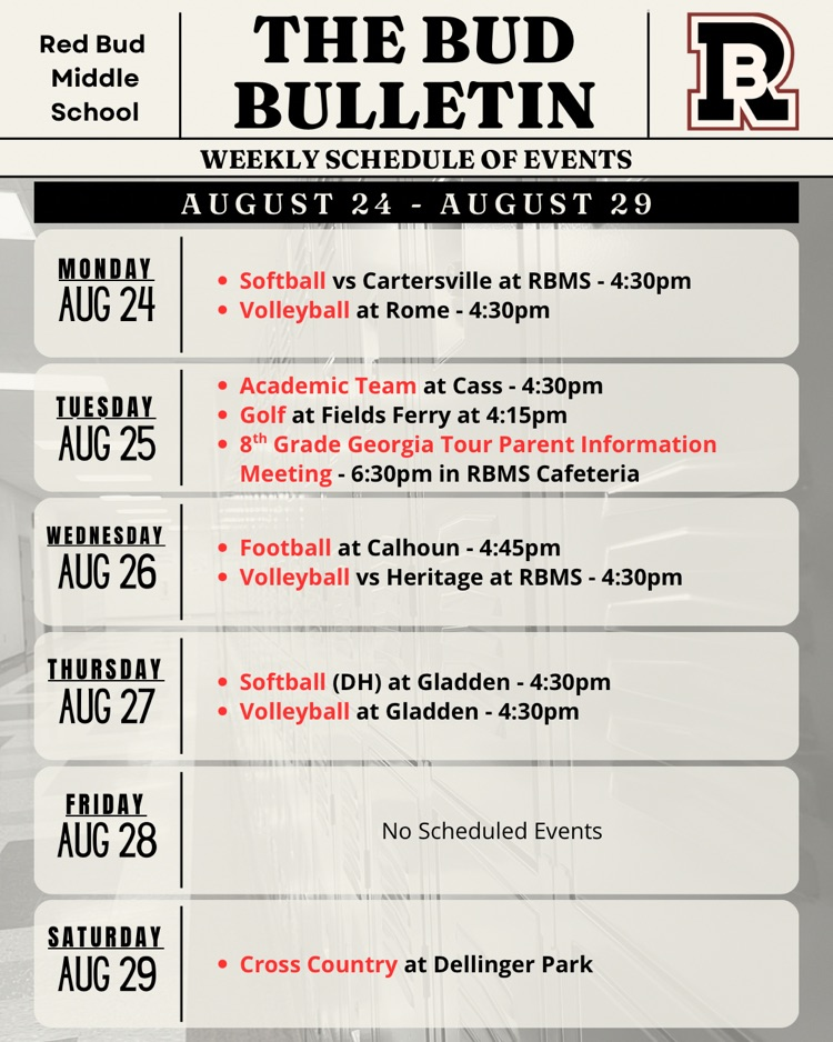 calendar of events