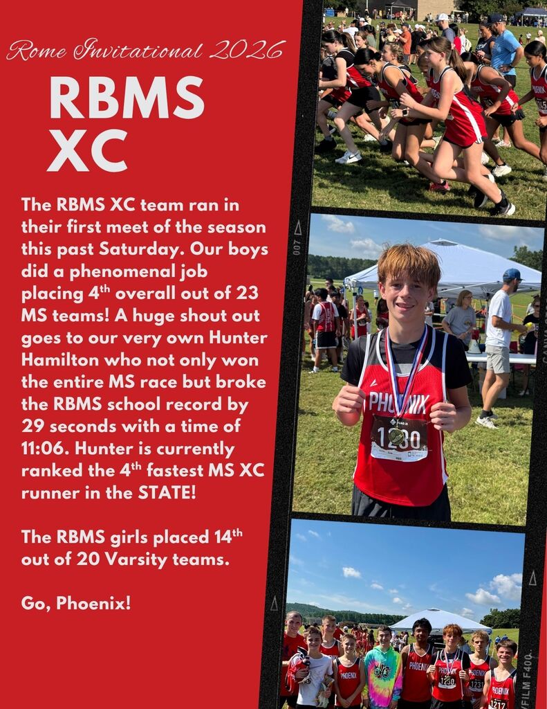 A collage of pictures from the XC meet.