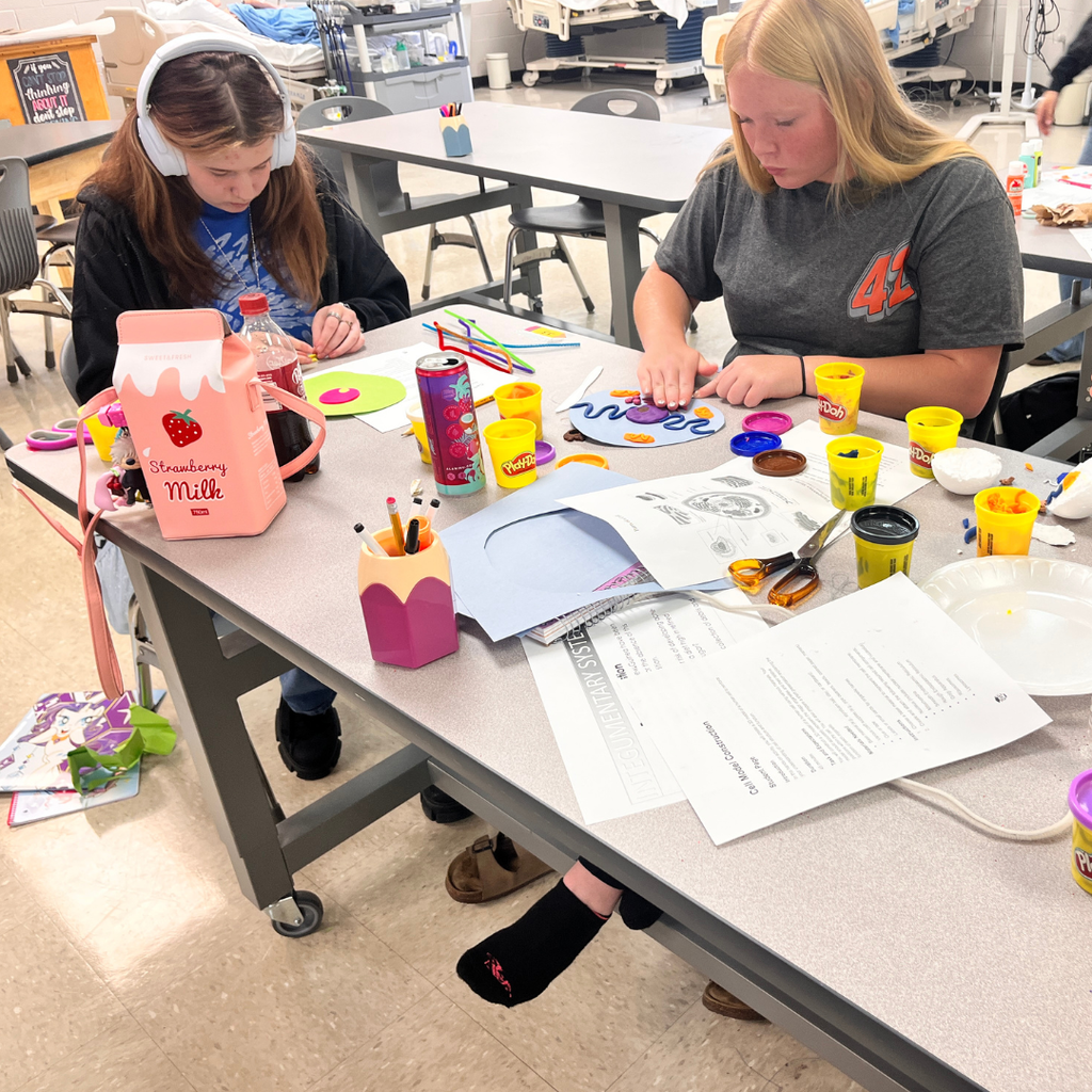 🔬 Mrs. Lee’s Essentials class is exploring the building blocks of life this week! Students are learning all about cells and tissues by creating hands-on cell models using Play-Doh and Styrofoam balls. Learning comes to life when students can build, create, and explore science in action! 🧠✨ #HandsOnLearning #FutureHealthcareProfessionals #CTAE