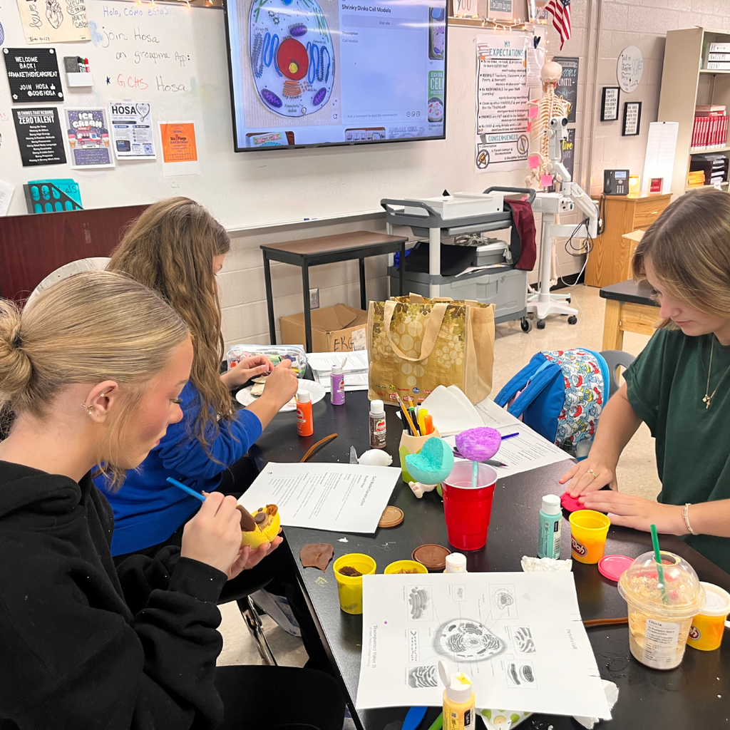 🔬 Mrs. Lee’s Essentials class is exploring the building blocks of life this week! Students are learning all about cells and tissues by creating hands-on cell models using Play-Doh and Styrofoam balls. Learning comes to life when students can build, create, and explore science in action! 🧠✨ #HandsOnLearning #FutureHealthcareProfessionals #CTAE