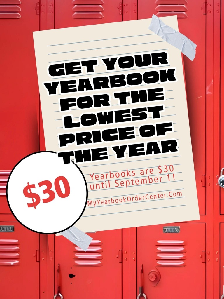 A flyer advertising yearbook sales.