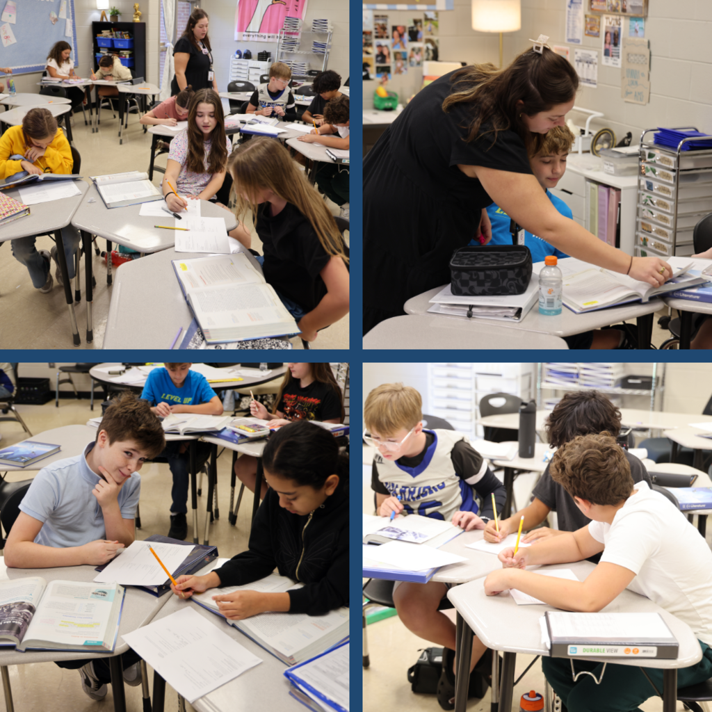 Students learning in class