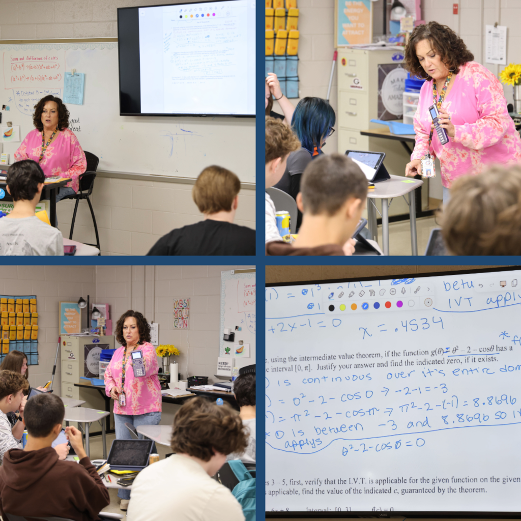 Students learning from teacher in class