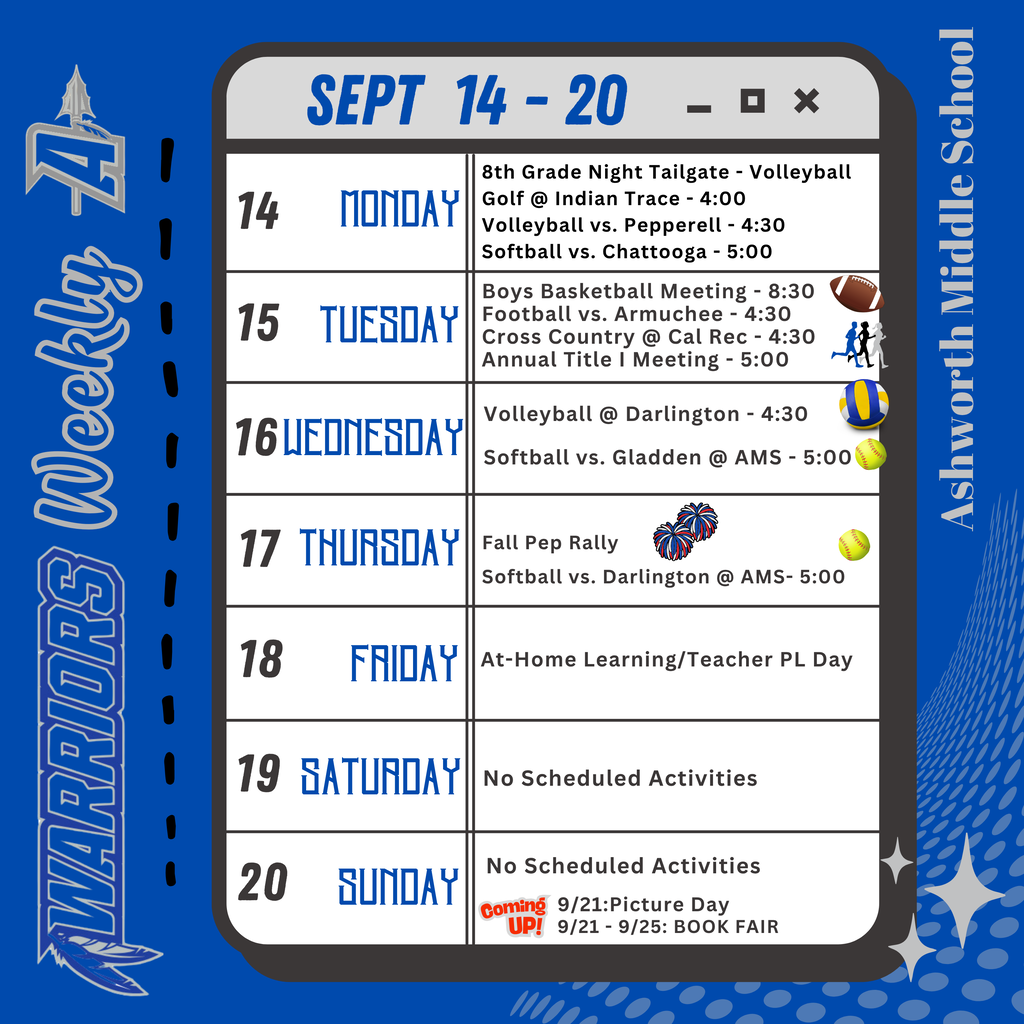 AMS Weekly Events: 9/14 to 9/20