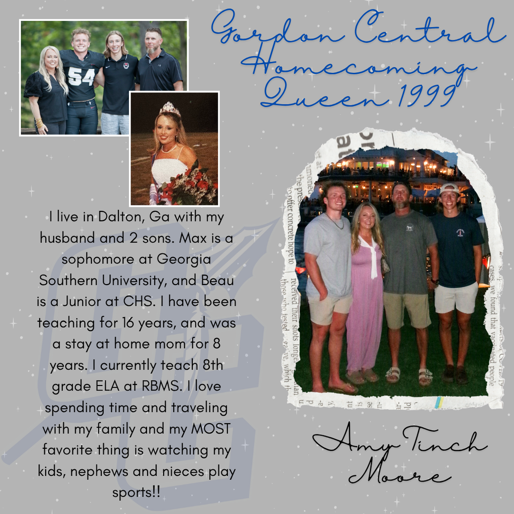 Photo and Bio of Amy Tinch Moore - 1999 Gordon Central Homecoming Queen