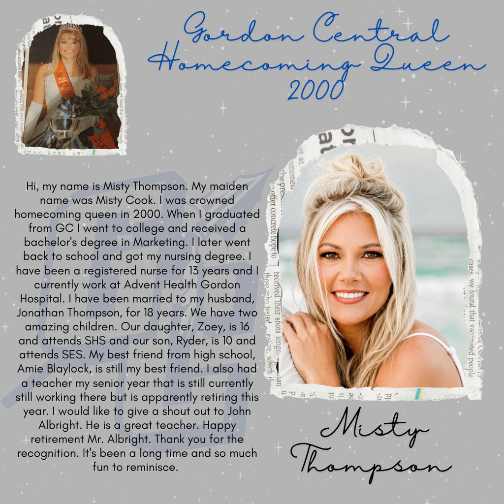 Gordon Central Homecoming Queen - 2008 - Misty Thompson