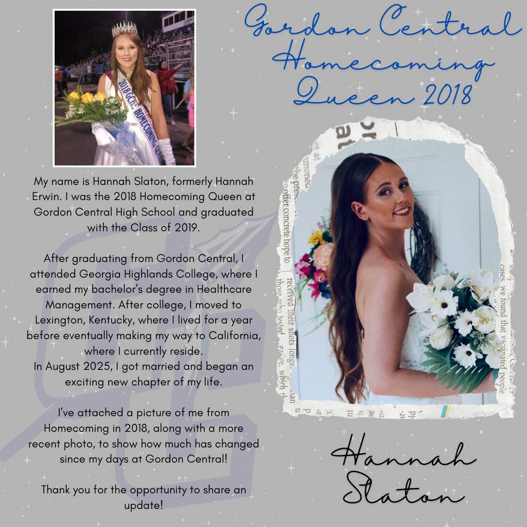 Gordon Central Homecoming Queen - 2018- Hannah Slaton
