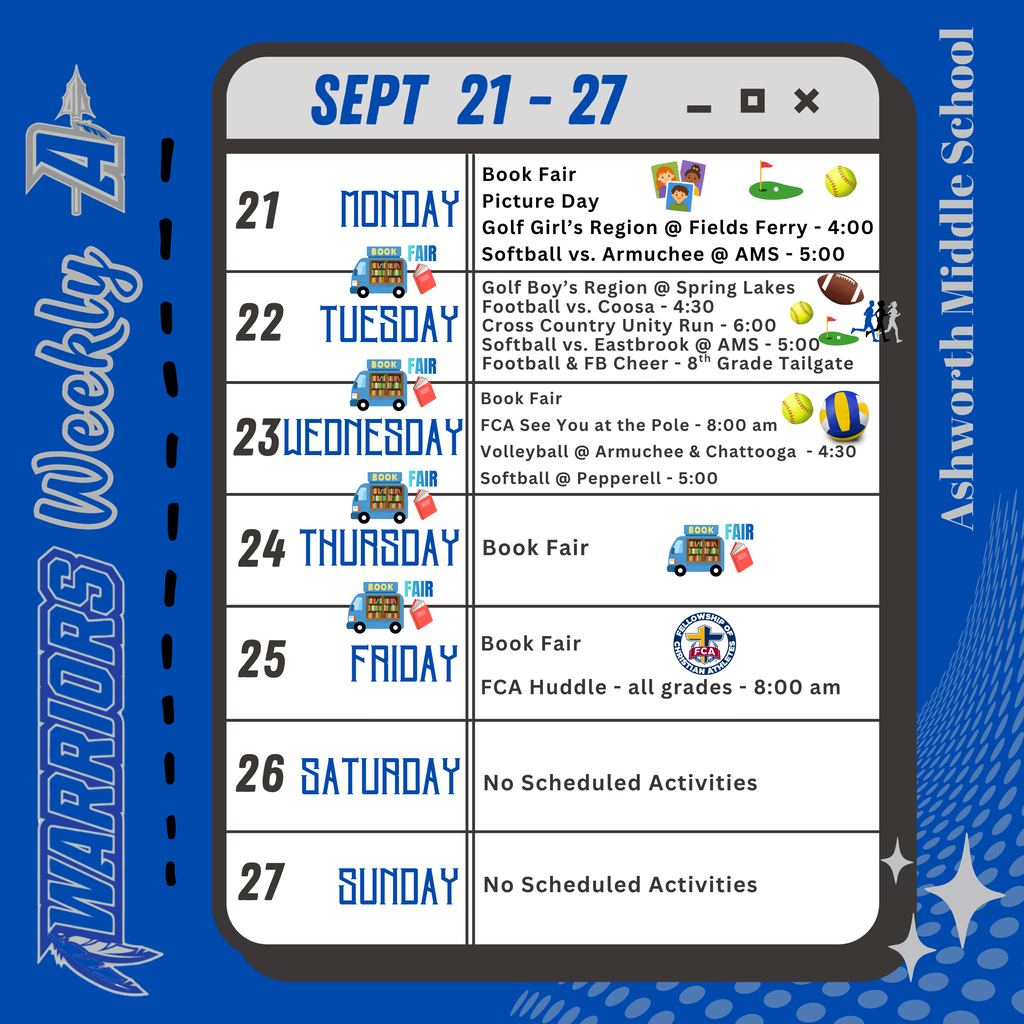 AMS Weekly Events: 9/21-9/27