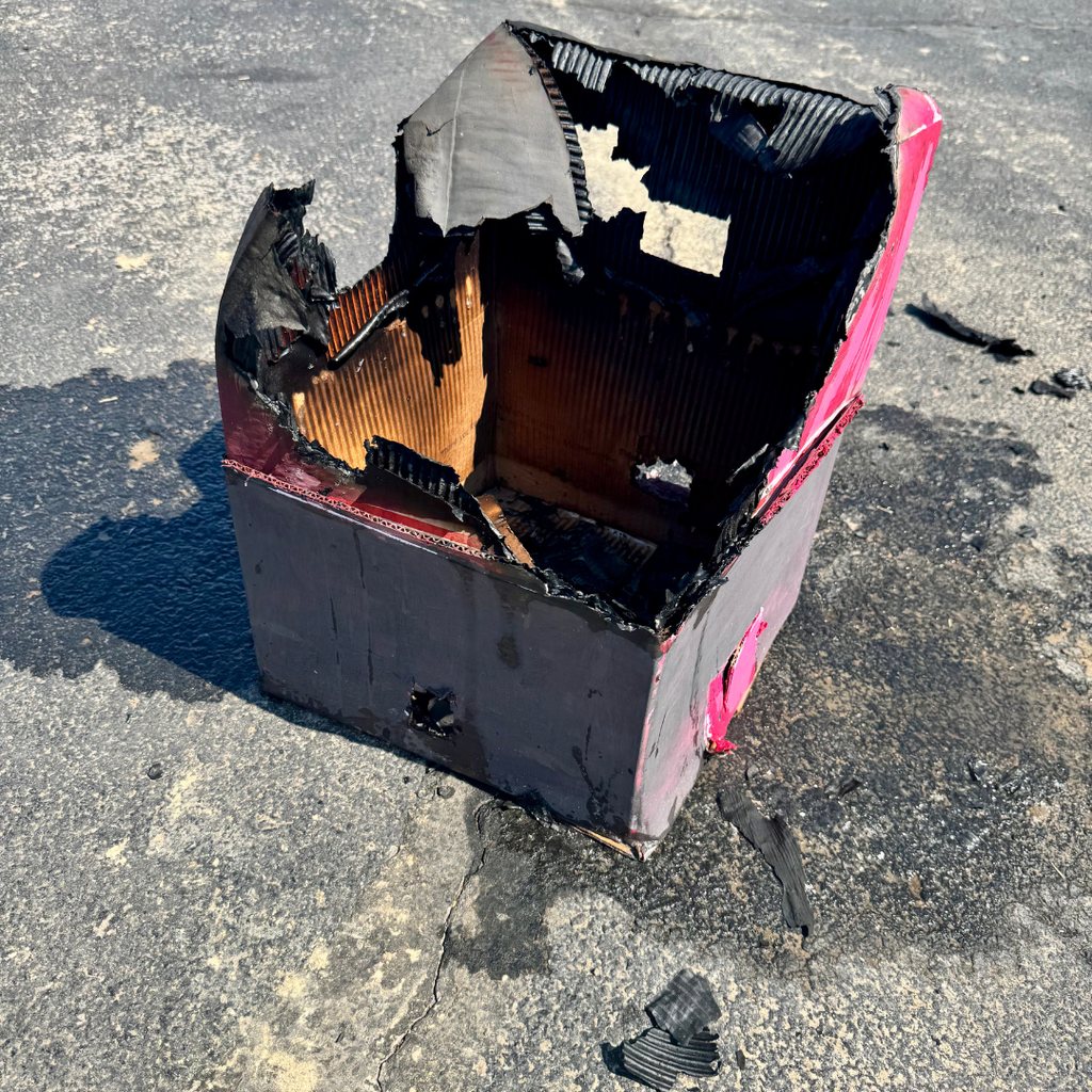 Students in Ms. Rusciano's Forensic Science class competing labs outside related to arson investigation with the help of the Gordon County Fire Department.