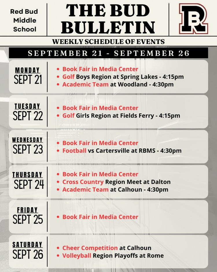 calendar of events