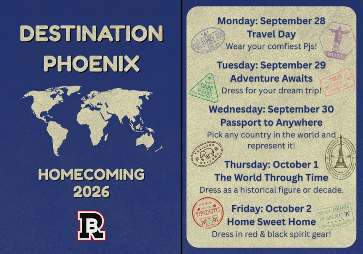 Flyer that tells the daily dressup days