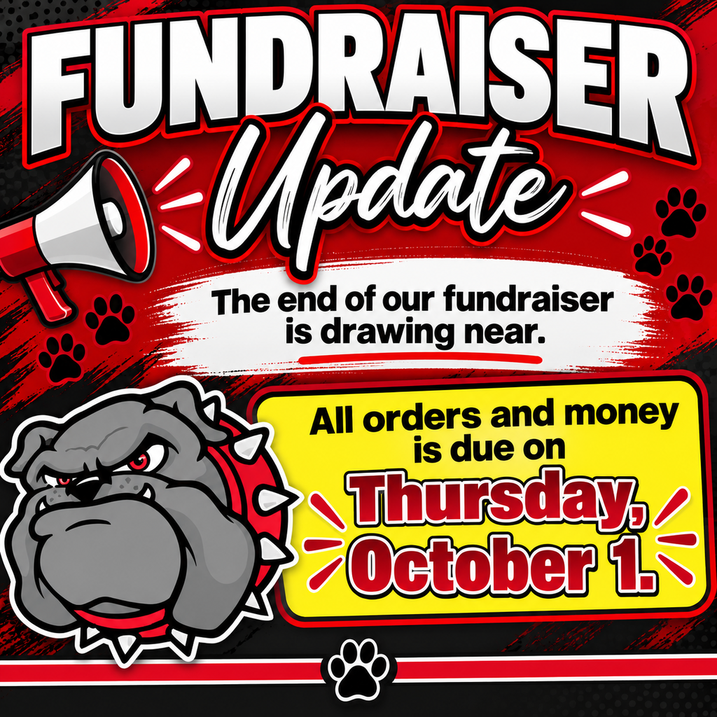 All fundraiser orders and money is due on October 1. Thank you for all your help!
