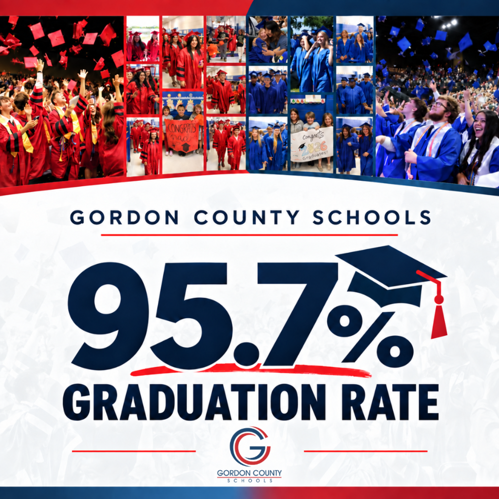 Gordon County Schools Graduation Rate - 95.7%