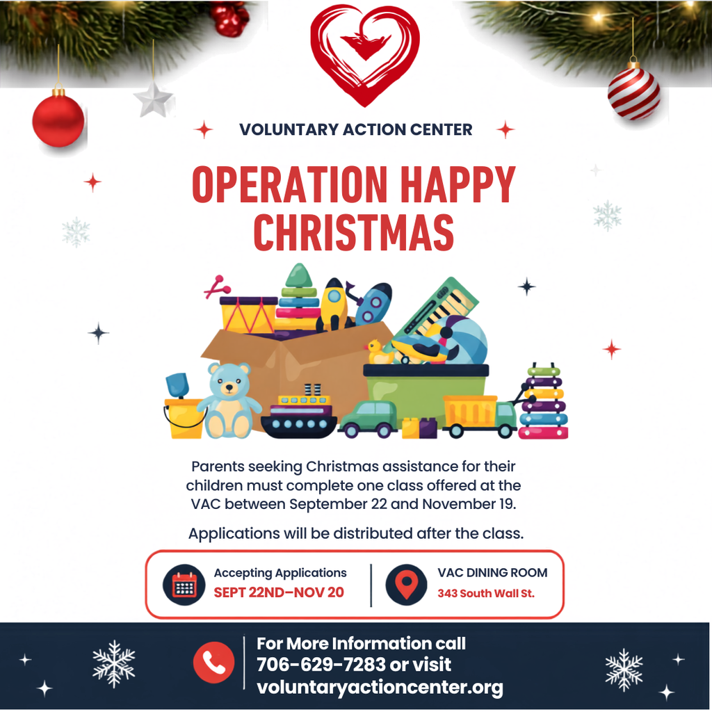 Operation Happy Christmas. Applications Sept 22-Nov 20