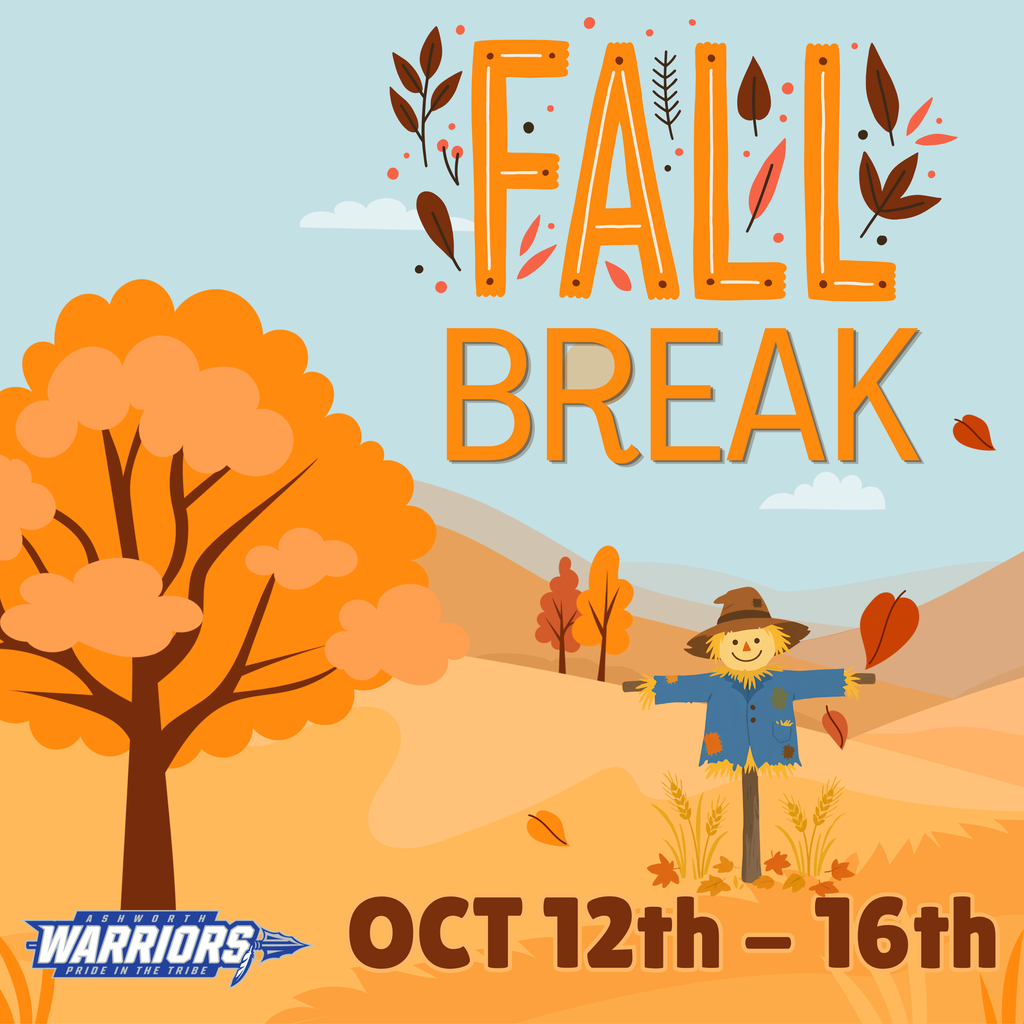 Happy Fall Break! We will see you back at school on Monday, October 19th.