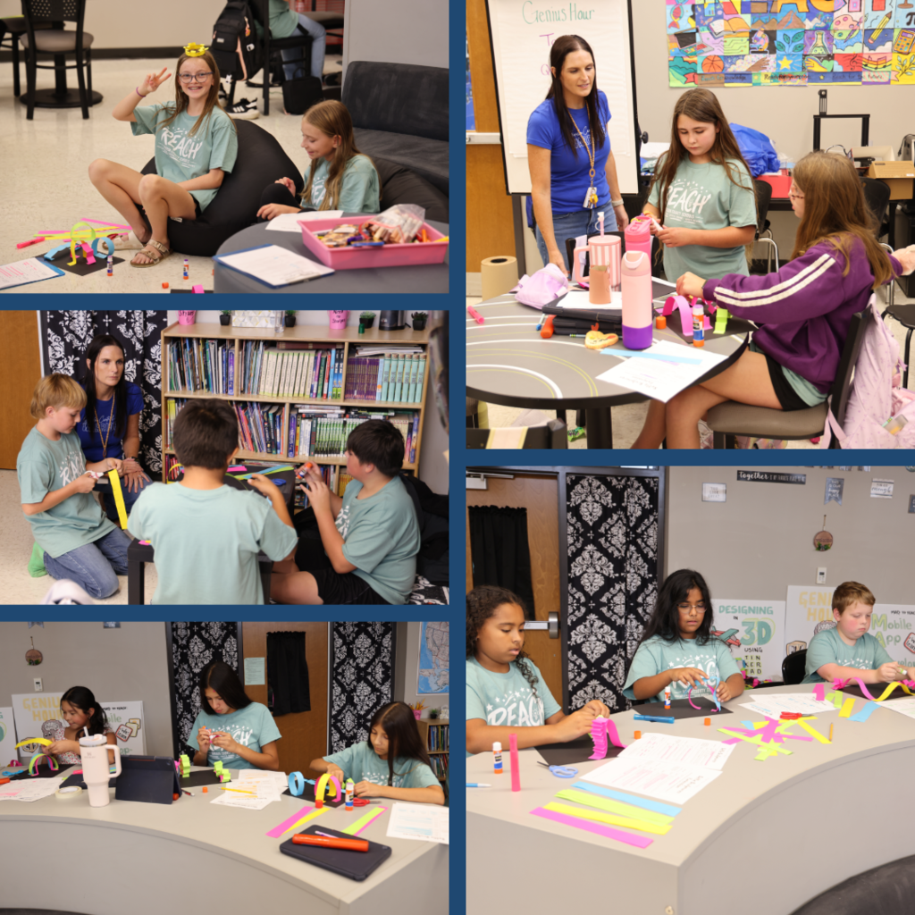 Students working on a project in class