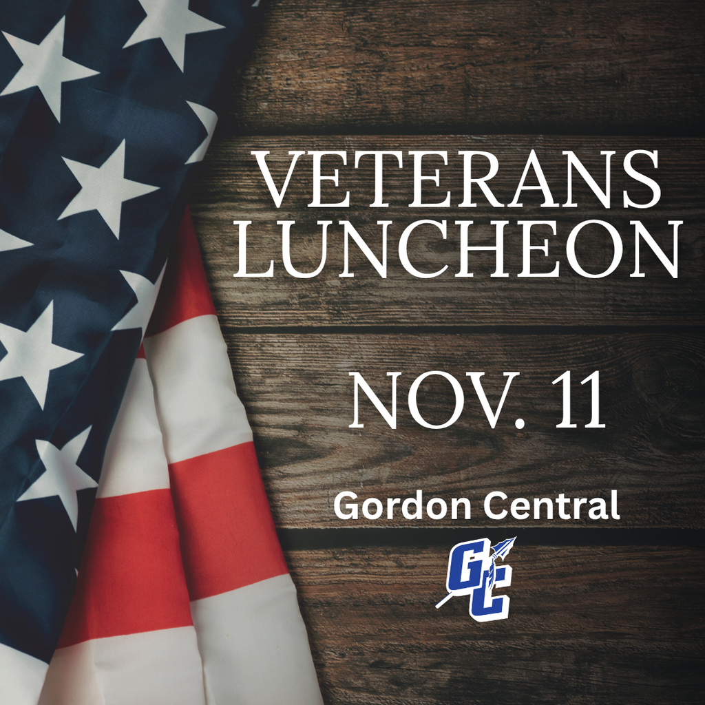 Veterans Luncheon Nov. 11 at Gordon Central