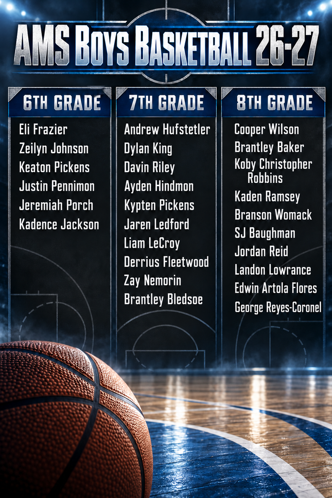 🎉 Congratulations to the 26-27 AMS boys basketball team! 🏀