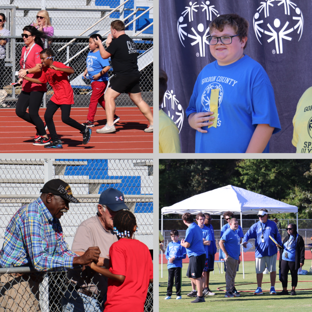 Students participating in the Special Olympics event