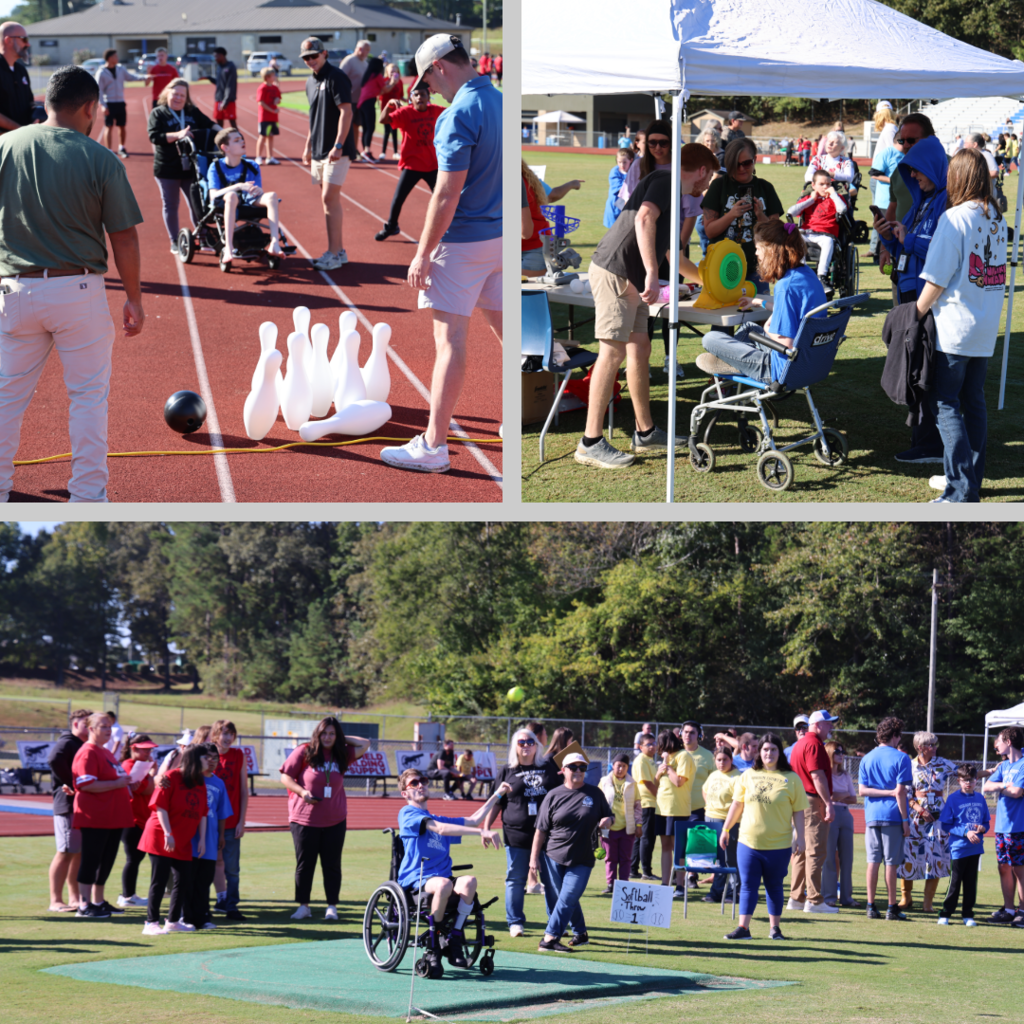 Students participating in the Special Olympics event