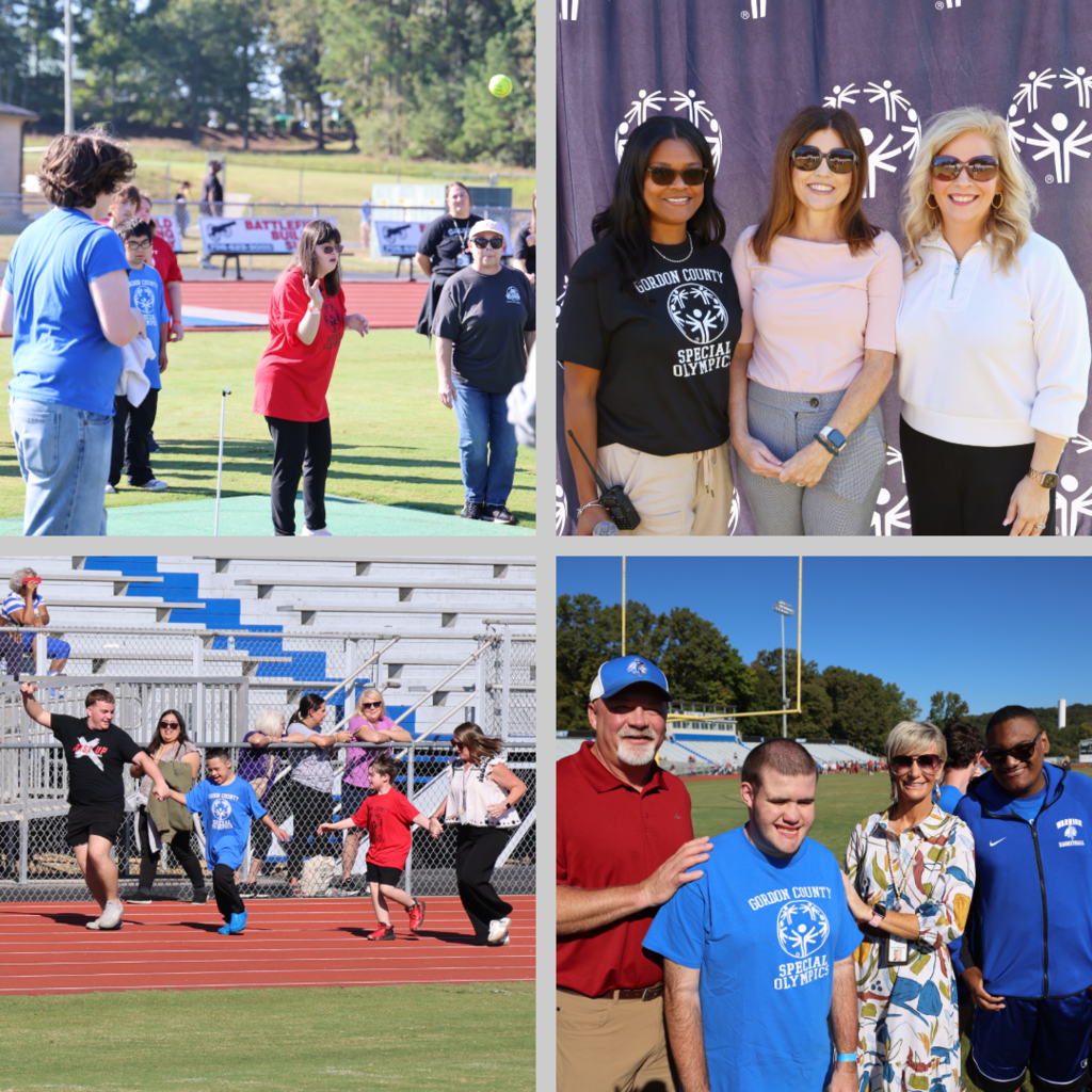 Students participating in the Special Olympics event