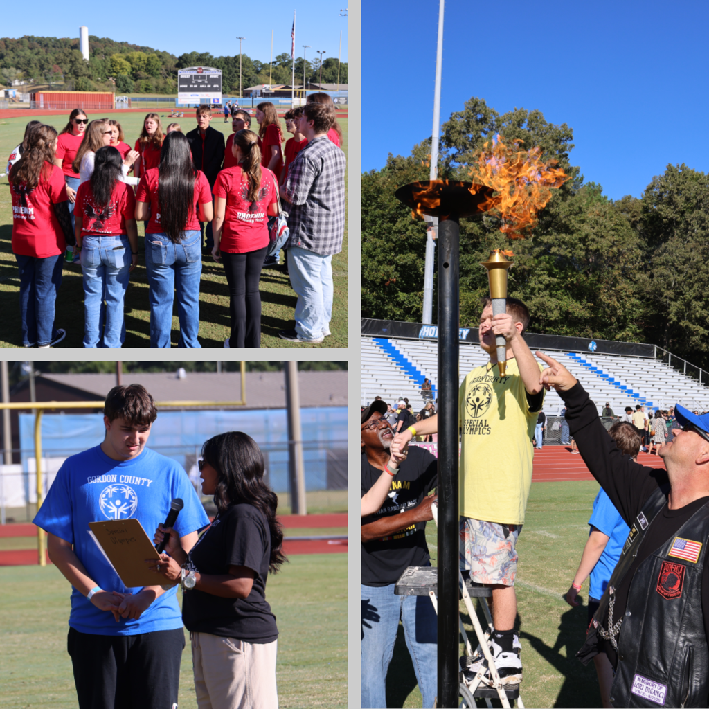 Students participating in the Special Olympics event