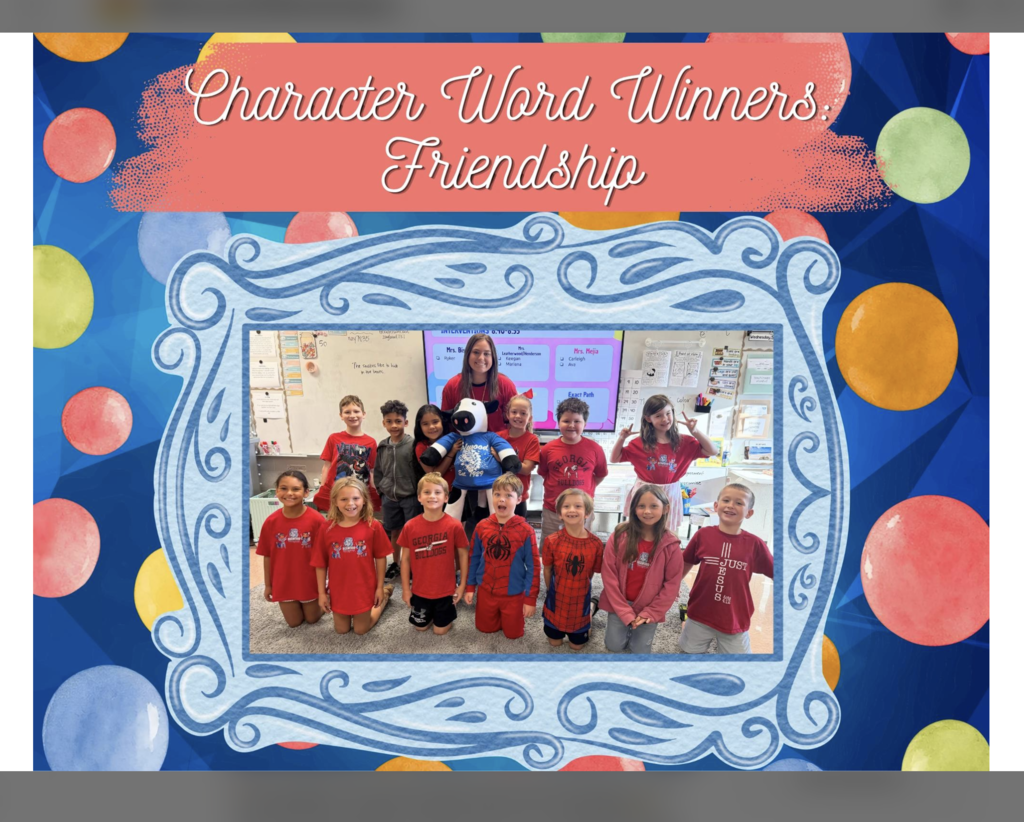 🎉 Ms. Henderson's Second Grade Class just earned their crown as September's Character Award winners for Friendship! 👑 These amazing students showed what true friendship looks like by helping others and their teachers all month long. Now for the grand prize? 🍗 Sir Loin, our beloved Chick-fil-A mascot, is moving into their classroom for the entire month of October! Way to go, friends! 🌟