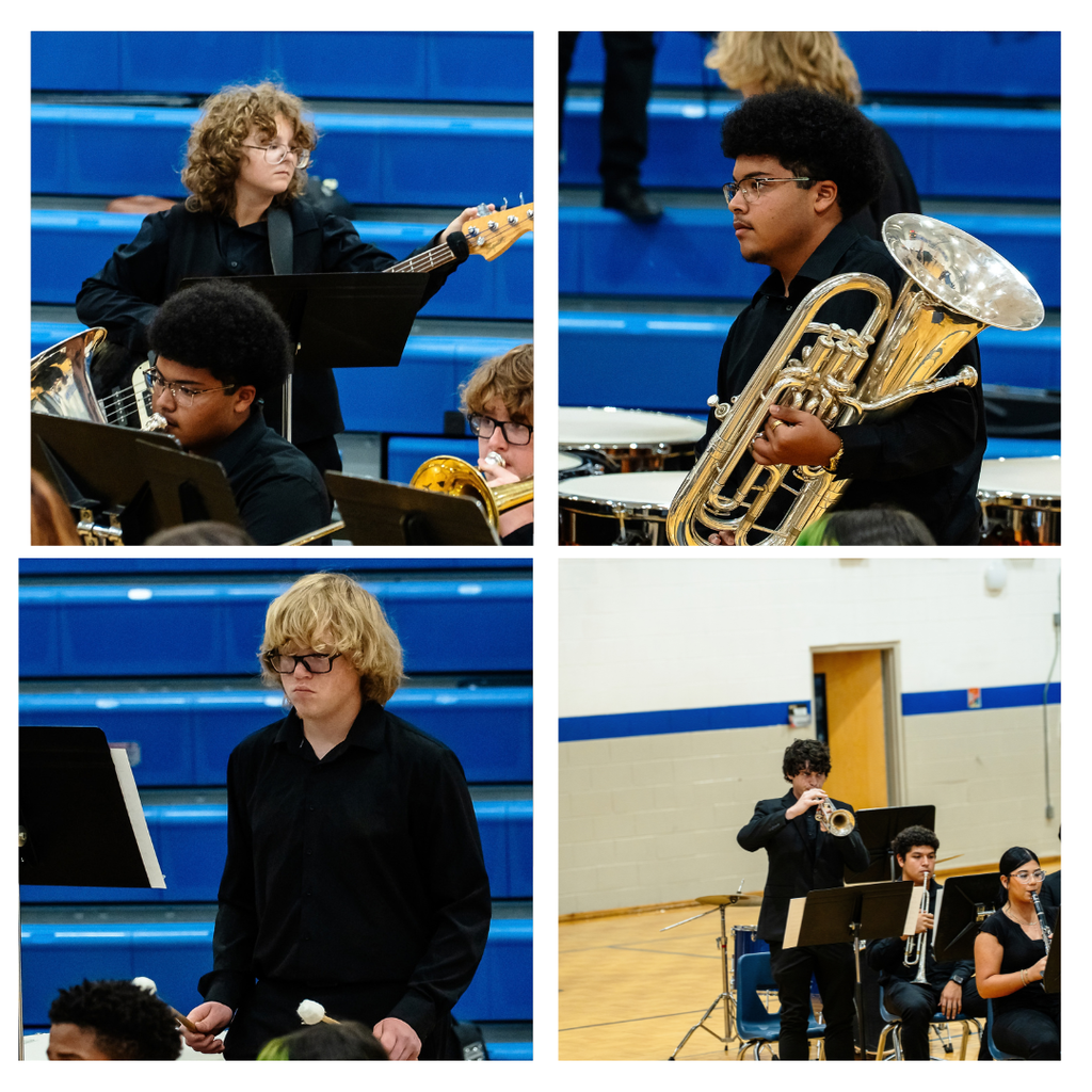 GCHS band performing at Belwood Elementary, Tolbert Elementary and Ashworth Middle.