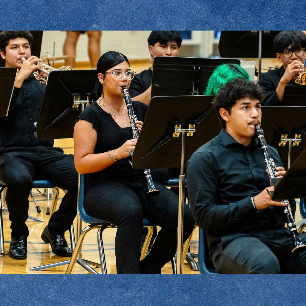 GCHS band performing at Belwood Elementary, Tolbert Elementary and Ashworth Middle.