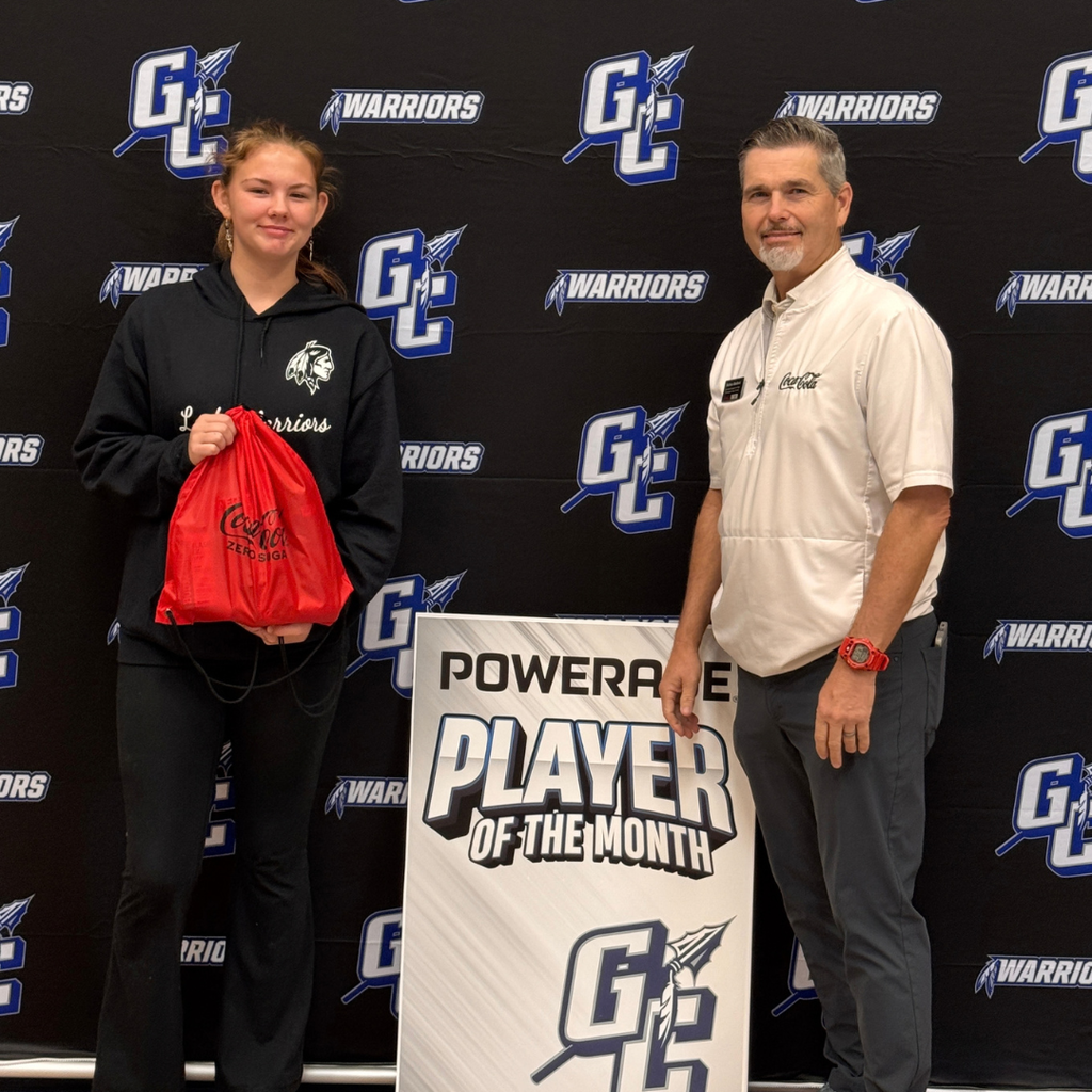Leah Miller (Softball) with Nathan Medlock (Coca Cola Rep)