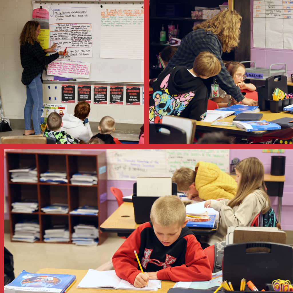 Students learning in class
