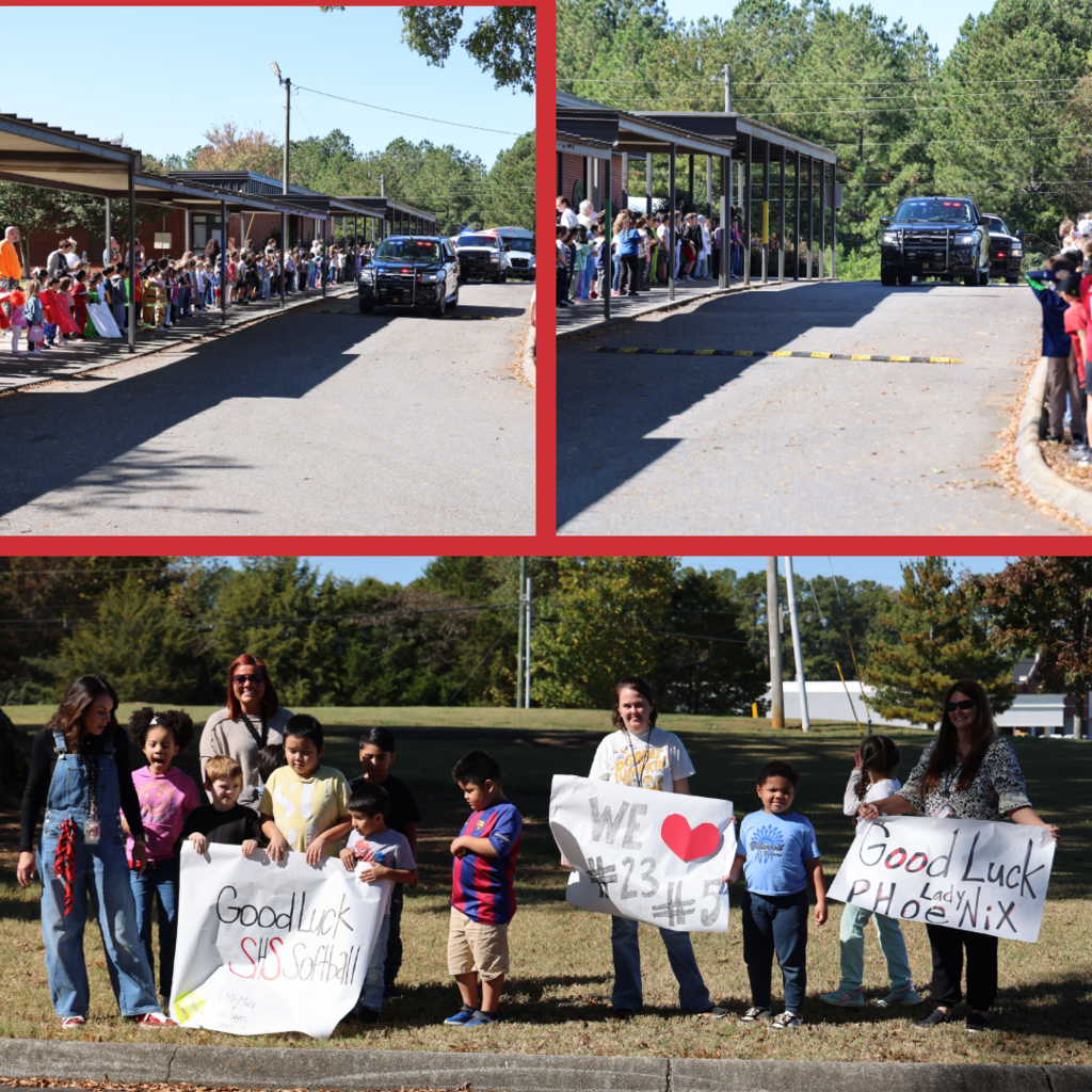 Students cheering outside