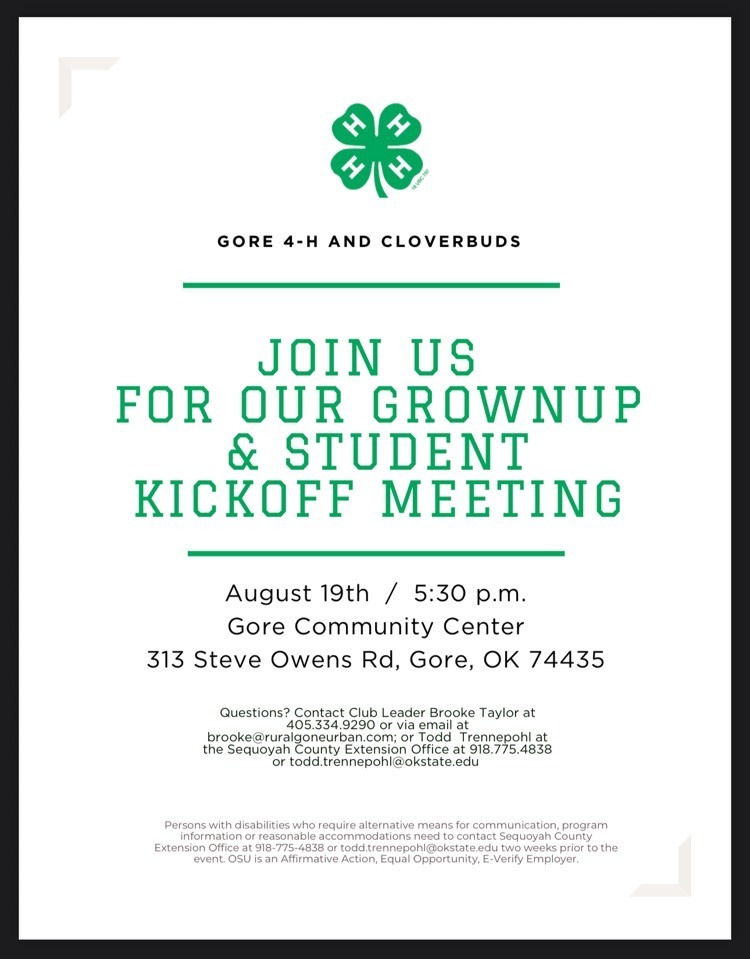 Gore 4-H and Cloverbuds