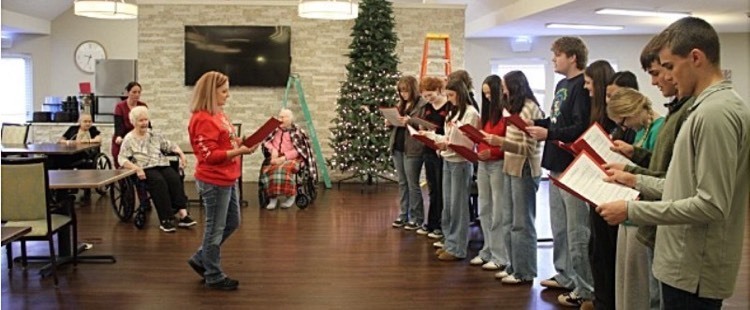 NHS Christmas Caroling at Gore Nursing Center