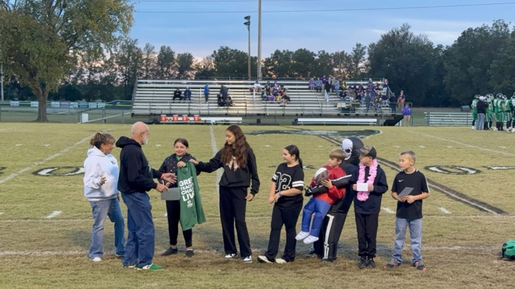 Mr. Reading Receiving the Extra Yard Award