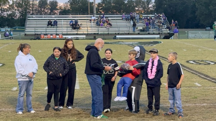 Mr. Reading Receiving the Extra Yard Award