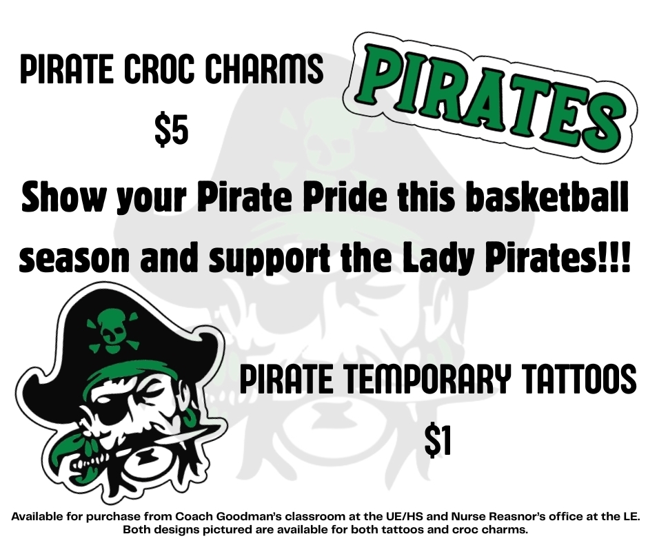 PIRATE CROC CHARMS $5