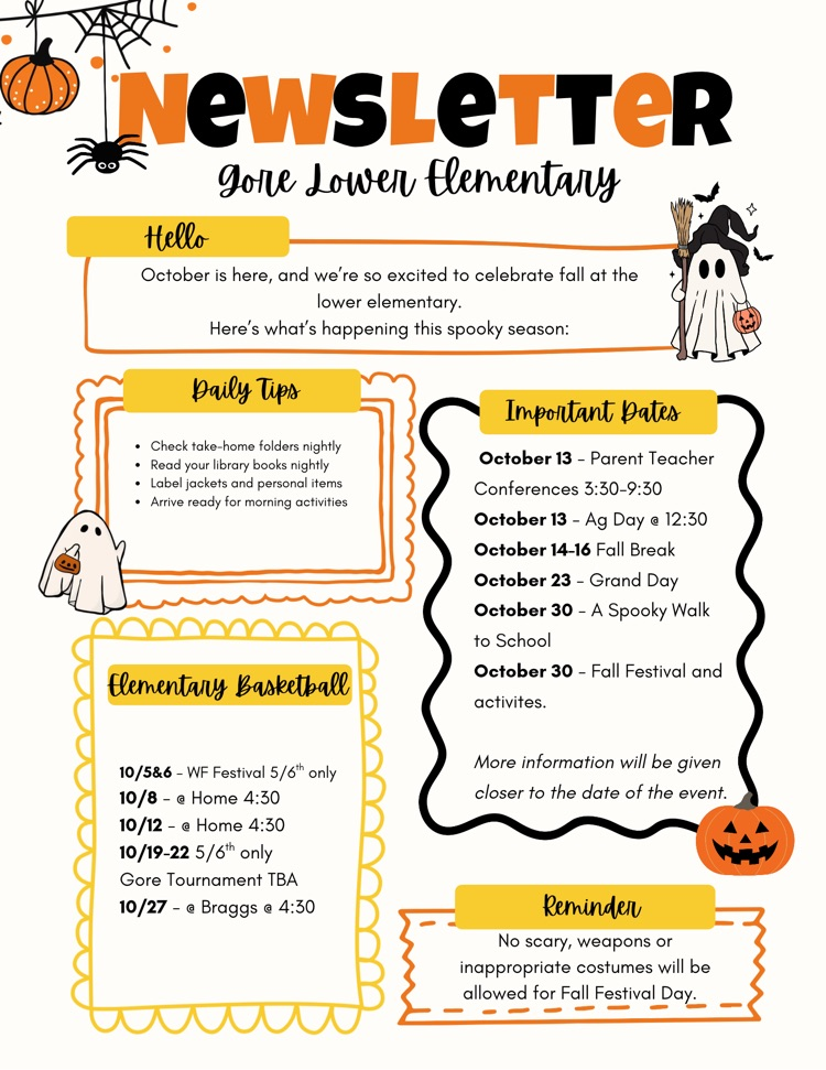 Lower Elementary News Letter