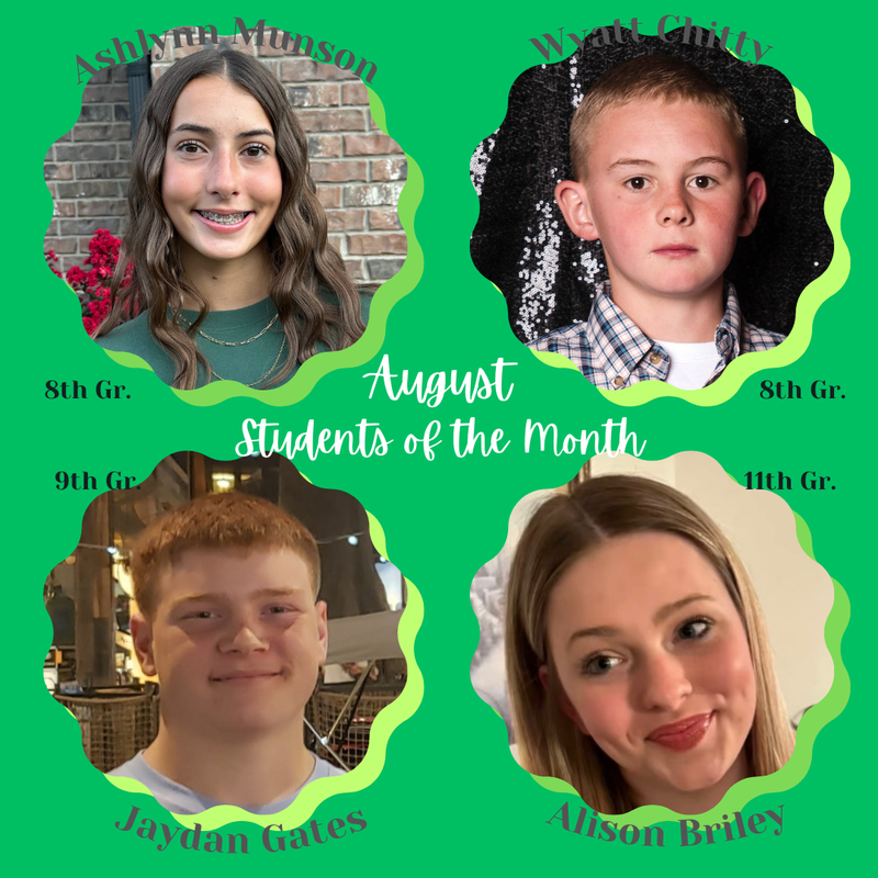 Students of the Month!