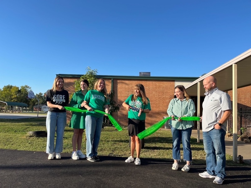 Ribbon cutting for Elementary blacktop