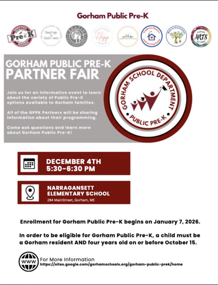 Gorham Public Pre-K Partner Fair