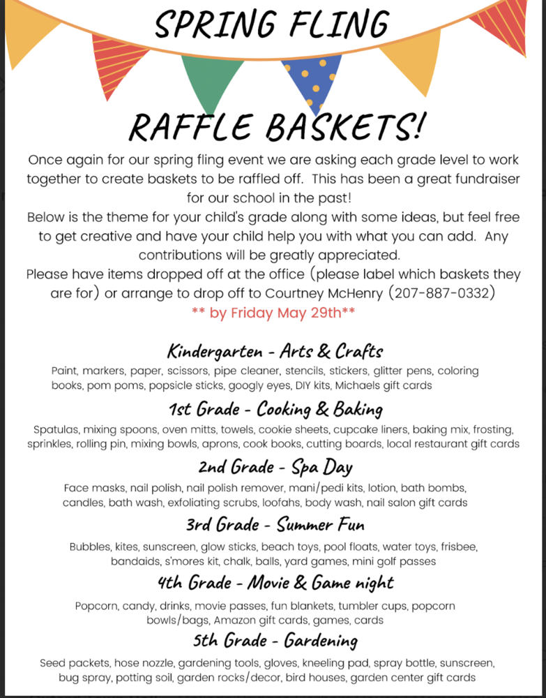 Spring Fling Raffle Baskets