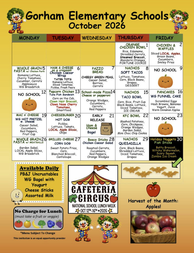 October Menu